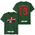 Switzerland Personalized Custom Name And Number Unisex T Shirt Football Top