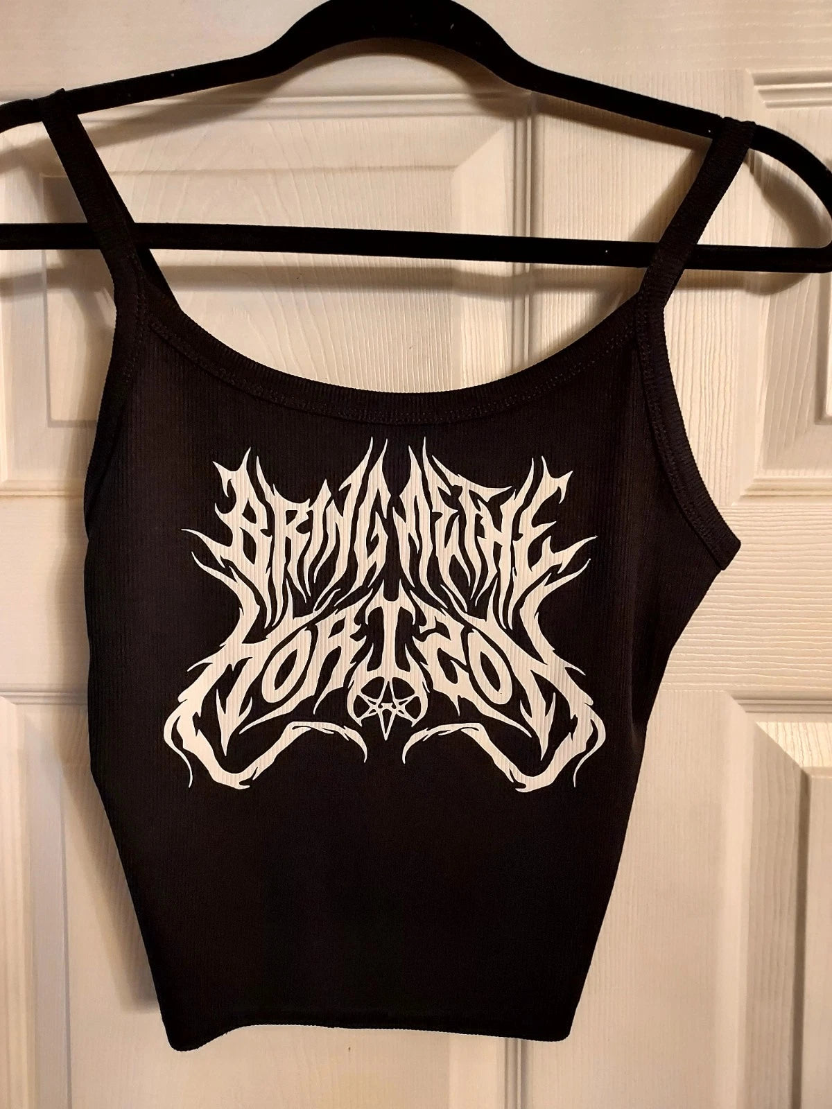 Bring me the horizon Crop top ribbed bring me the horizon Tank Top Cropped Xs_2x