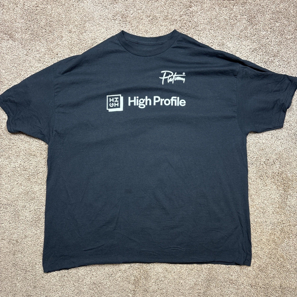 High Profile Graphic T Shirt Mens XL Black Streetwear Logo Tee Minimalist