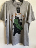 New Stance Designer Mens Graphic Street Style California Tee Shirt Size M Gray