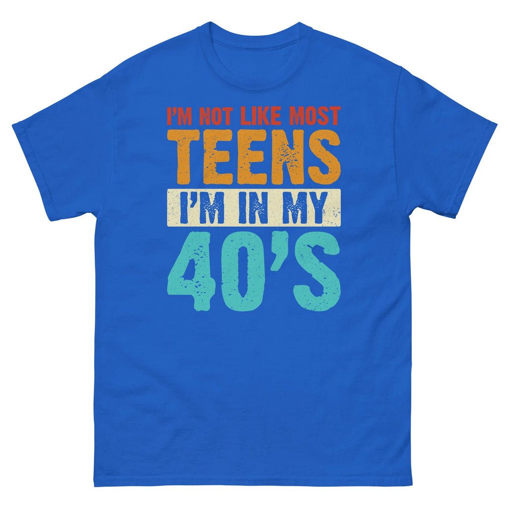 I’m Not Like Most Teens I’m in My 40’s Sarcastic Novelty Men's Classic Tee