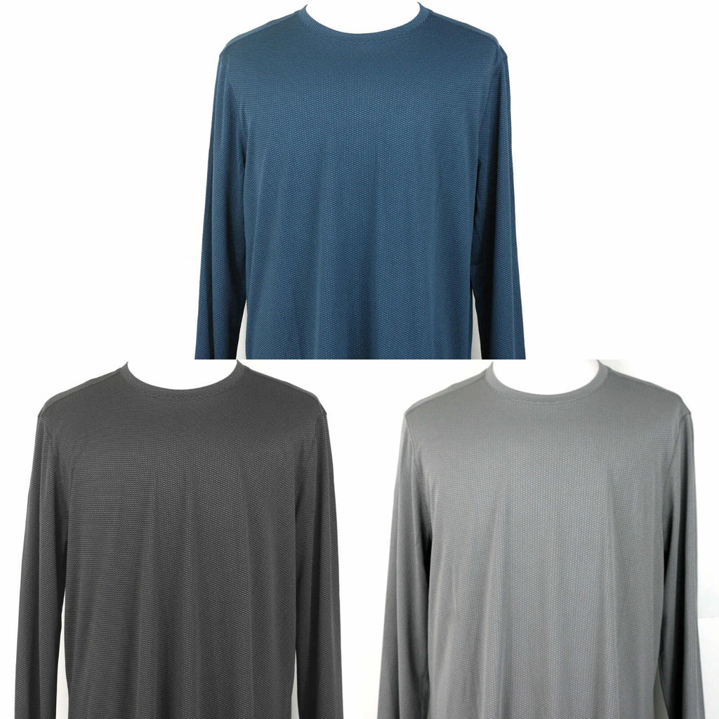 RBX T-Shirt Poly Double  Knit Jacquard Long Sleeve Crew Neck M,L,XL,2XL