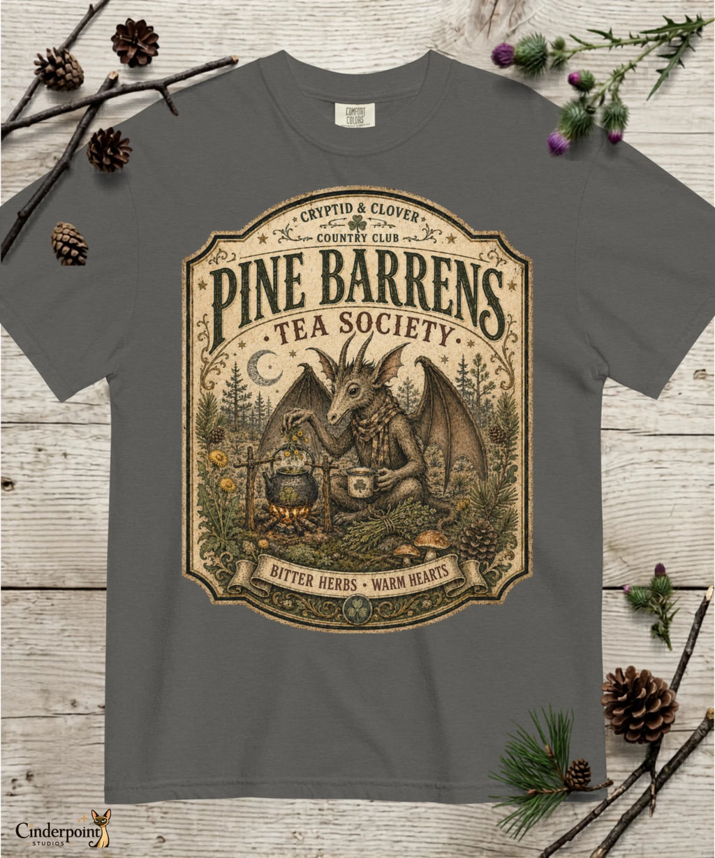 Jersey Devil Premium Comfort Colors T-Shirt Pine Barrens Cryptid Club Tee S-4XL