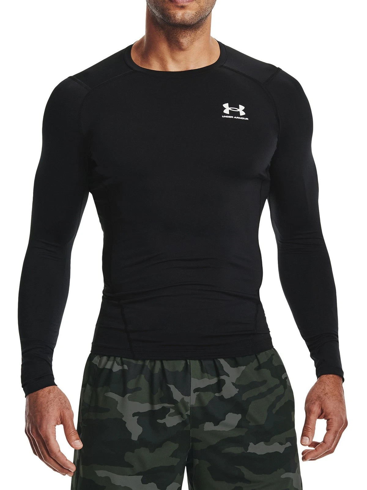 Under Armour Men's HeatGear Long Sleeve Baselayer Top, Black