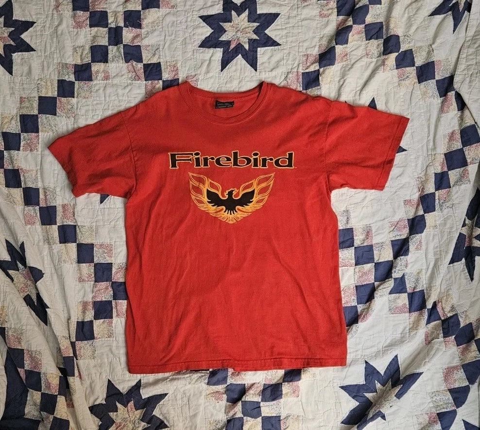 Y2K Pontiac Firebird T Shirt Mens Large Red Steve & Barry’s Trans Am Tee
