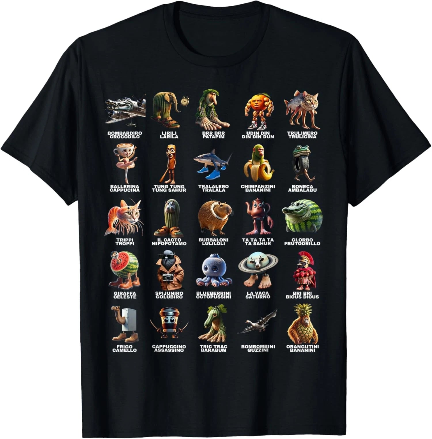 Italian Brainrot Funny Brainrot Meme Character Unisex T-Shirt