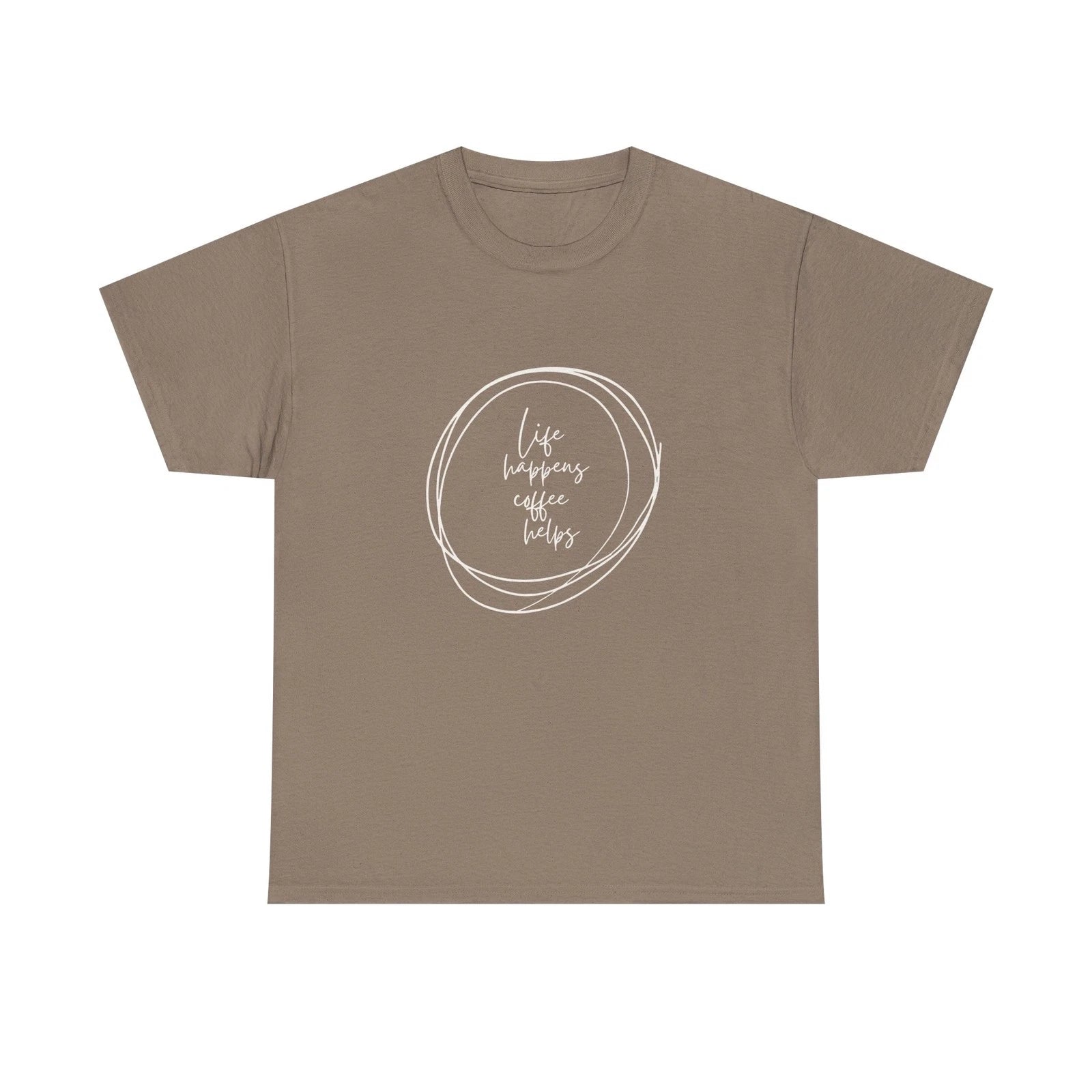 Coffee Lover's Unisex Tee, Life Happens Funny Shirt, Gift for Coffee Addicts,