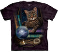 Cat Kittens Magic The Fortune Teller Cute Animal Purple Mountain T-Shirt S-3X