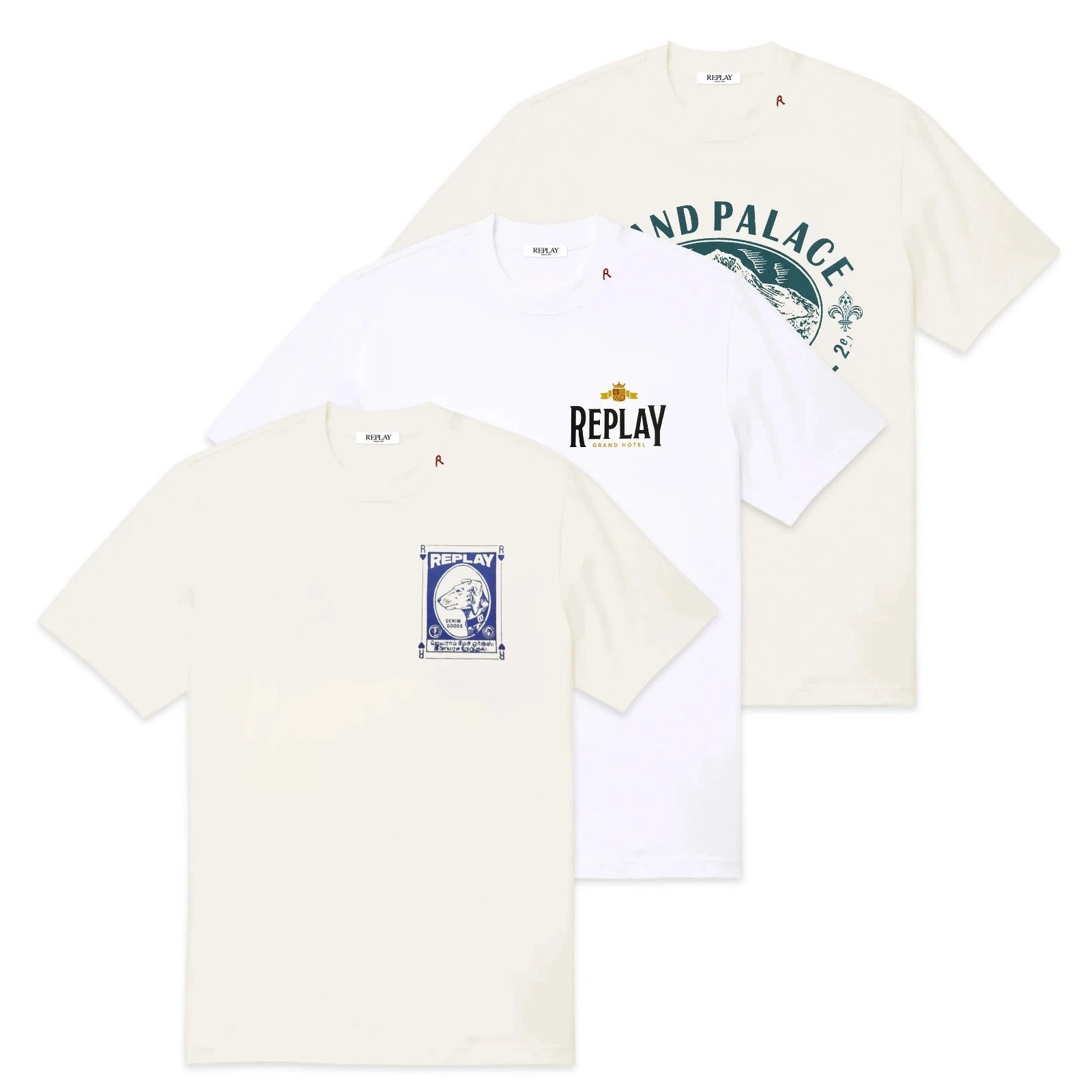 Replay T-Shirt - Mens Replay Vintage Graphic T-Shirt - Various Prints- BNWT