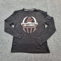 Adidas Shirt Men Small black long sleeve Sports casual T Shirt Lacrosse Size S