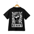Resist Fist&Floral Graphic T-Shirt-Unisex Activist Tee|Rallies&Casual Outings
