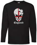 England Football Skull I Mens Long Sleeve T-Shirt English Soccer Flag World