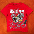 ED HARDY Designs T-Shirt Men's MEDIUM Graphic Tattoo Red Flying Panther Y2K