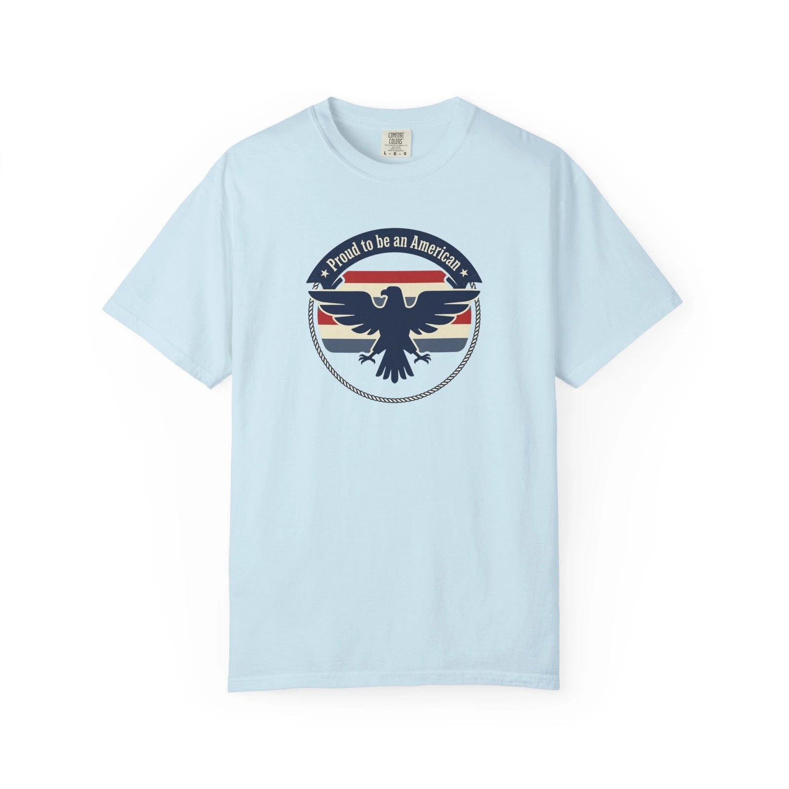Proud to Be an American Eagle T-Shirt | Retro Stripes, Patriotic Tee, Cotton