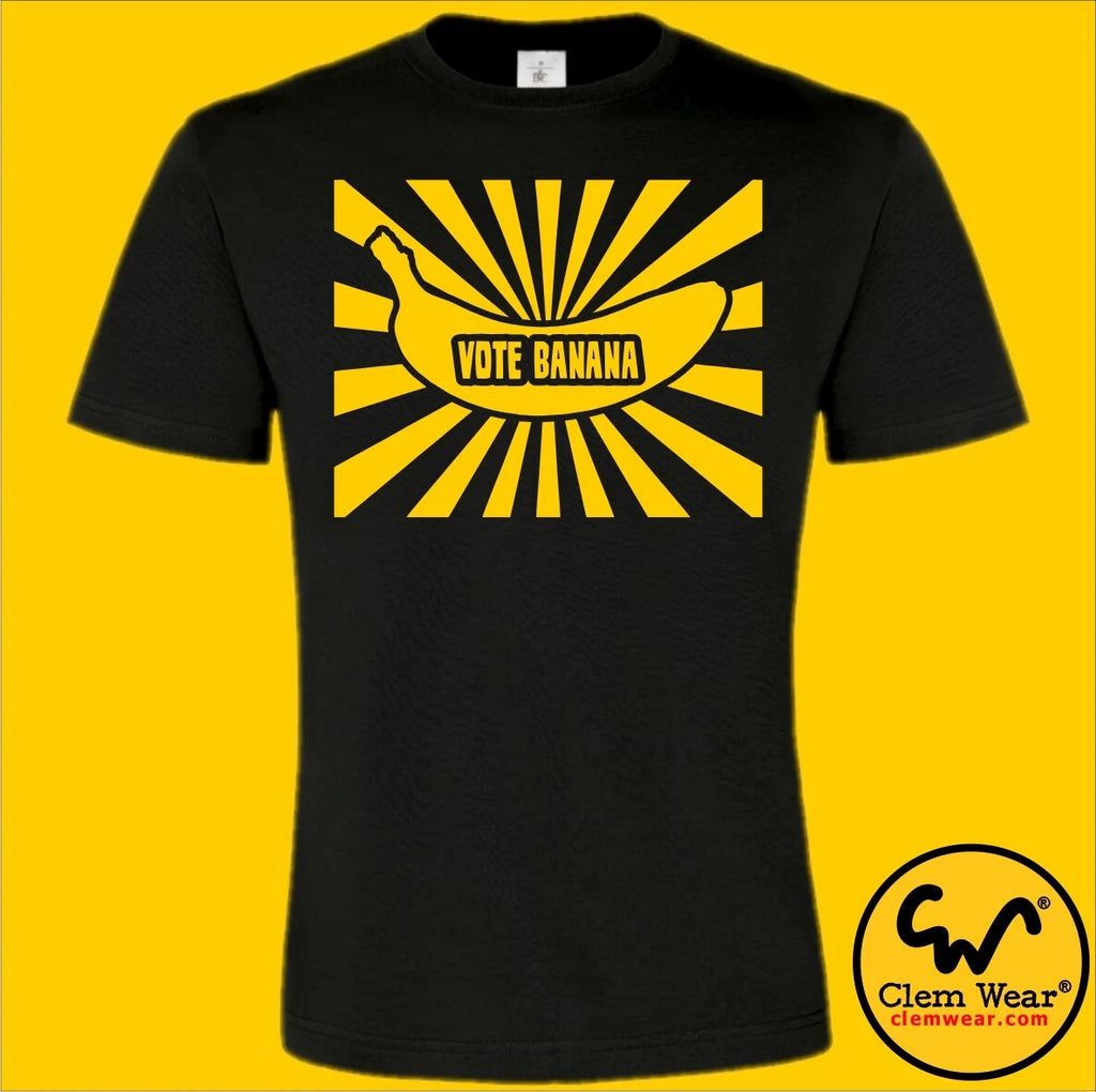 VOTE BANANA tee tshirt T-shirt election funny silly comedy voting fruit silly