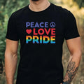 Mens Pride Month Motif Cotton T-Shirt Size XS to 5XL