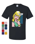 Me Sarcastic Never T-Shirt Funny Vintage Comic Pop Art Sarcasm Tee Shirt