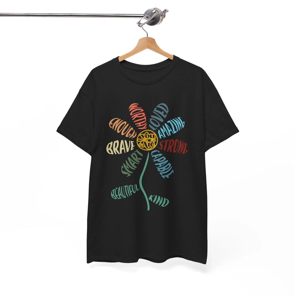 Floral Aesthetic T-Shirt | Vintage Botanical Tee | You Are Enough Flower Shirt