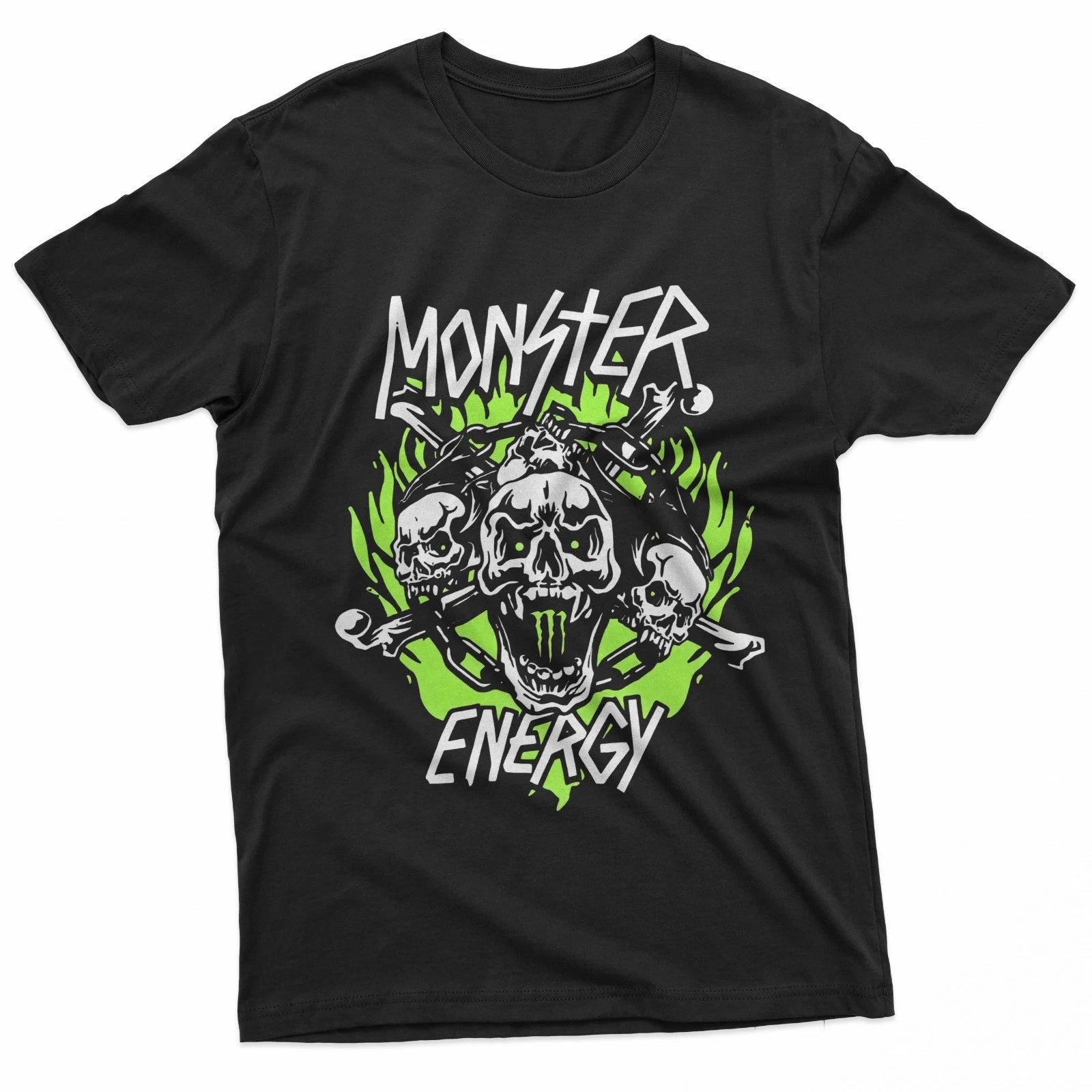 Monster Energy  Skull Flames Gothic T-Shirt