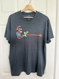 LARGE L Nintendo Super Mario World T-Shirt Yoshi 16-bit Pixel Art Retro