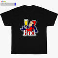 New BudMan Cartoons Bud Man Beer Black/White/Grey/Navy T-Shirt Size S-5XL
