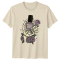 Morally Grey Womens T-Shirt Skeleton Hand Rose Goth T-Shirt Birthday Gift