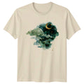 Gilded Celestial Watercolor Night Sky Womens T-Shirt Aesthetic Fashion