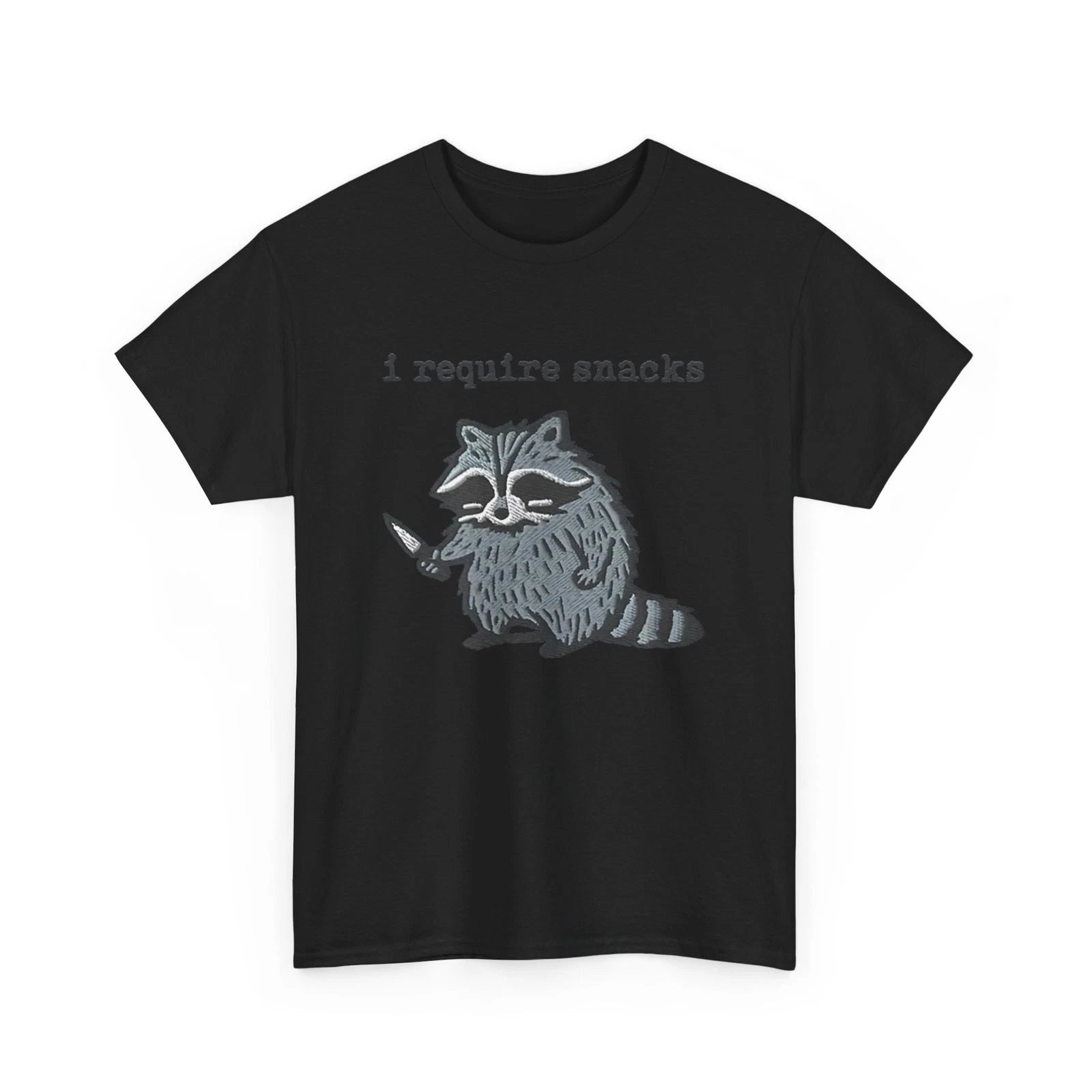 Raccoon Shirt, I Require Snacks Raccoon Women Men T-Shirt
