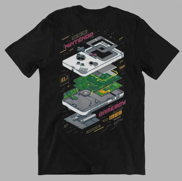 Vintage 1989 GameBoy T-Shirt – Pixel Art Tee, Retro Gamer Shirt