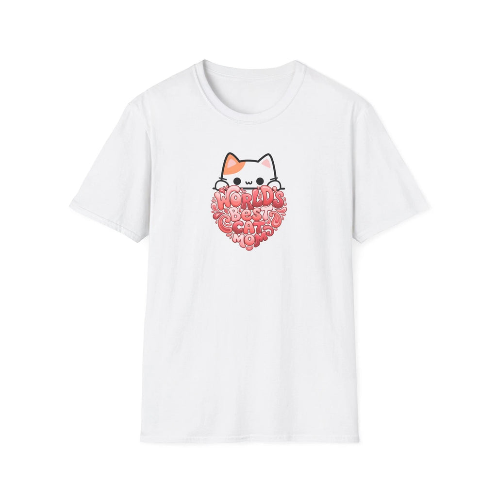 Kawaii Cat Mom Heart Tee T-Shirt | Cute Kitty Cat Mom Shirt