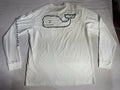 Vineyard Vines White w/ navy blue Whale Long Sleeve T-Shirt  Mens sz M