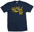 Hot Rod 57 Script T-Shirt | 1957 Custom Pickup Coupe Rat Race Car Jersey Tee