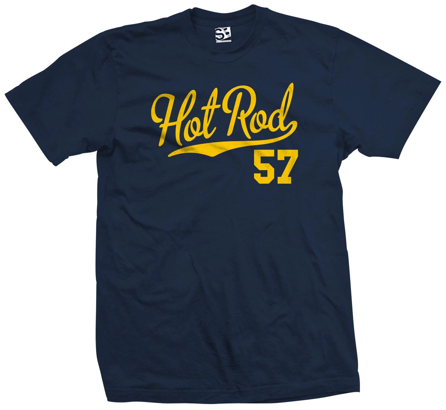 Hot Rod 57 Script T-Shirt | 1957 Custom Pickup Coupe Rat Race Car Jersey Tee