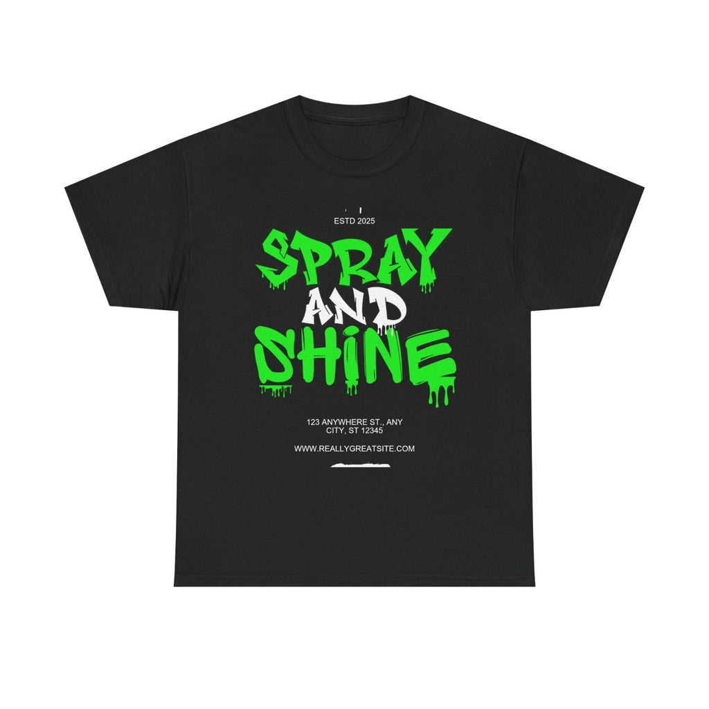 Spray and Shine graffiti tee | Streetwear paint drip design