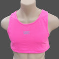 Personalizable Slut custom embroidery Mens neon pink cotton crop tank top