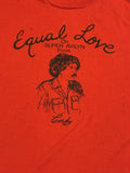 Equal Love 1970s T Shirt Gender Equality Sz L (42-44) Red Vintage LGBTQ