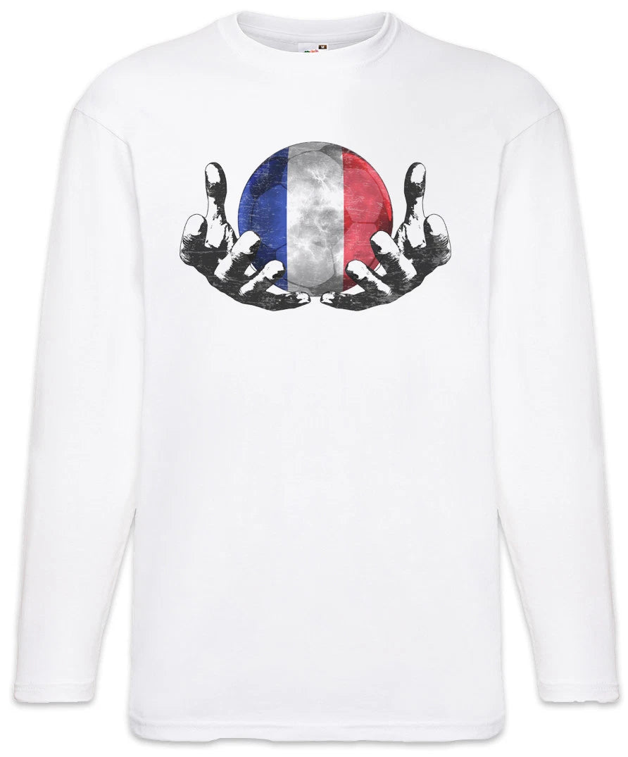 France Football Magic Ball Men Long Sleeve T-Shirt french Soccer Flag World