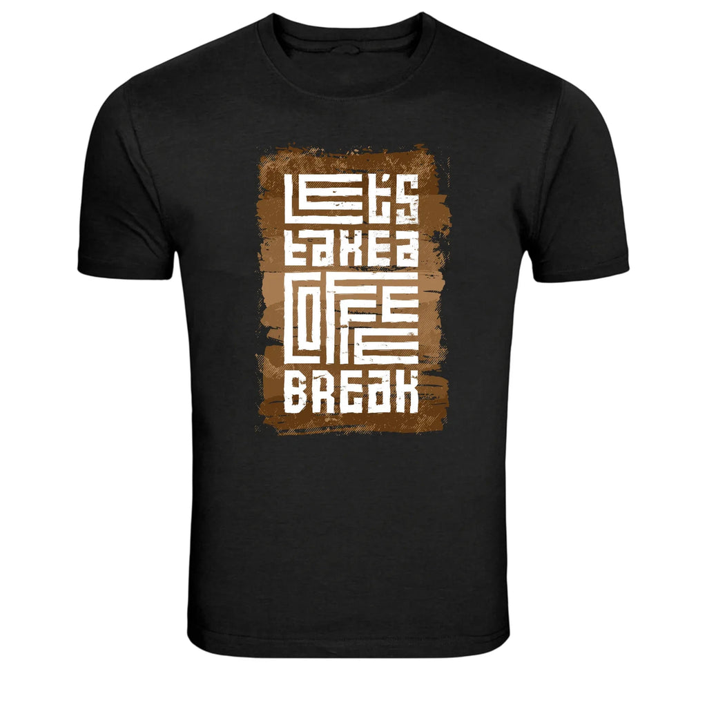 Let's Take A Coffee Break Vintage Typography T-Shirt