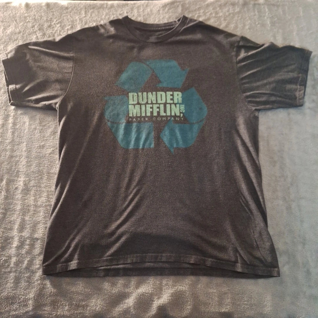 The Office T-Shirt Size XL Gray Graphic Crew Neck Dunder Mifflin Paper Co