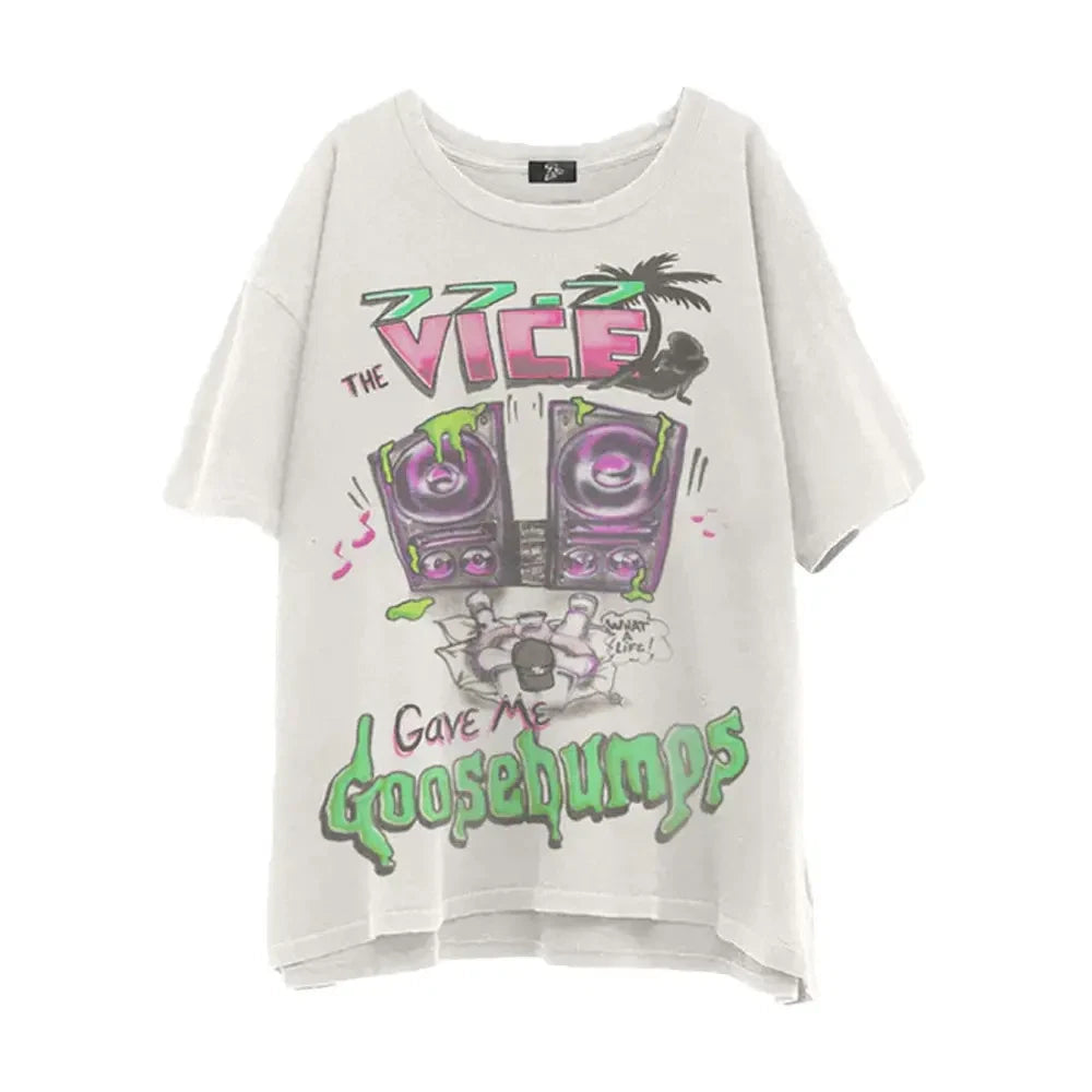 Vintage 90s Goosebumps Triple Sevens Shirt Horror Graphic Tee S-5XL
