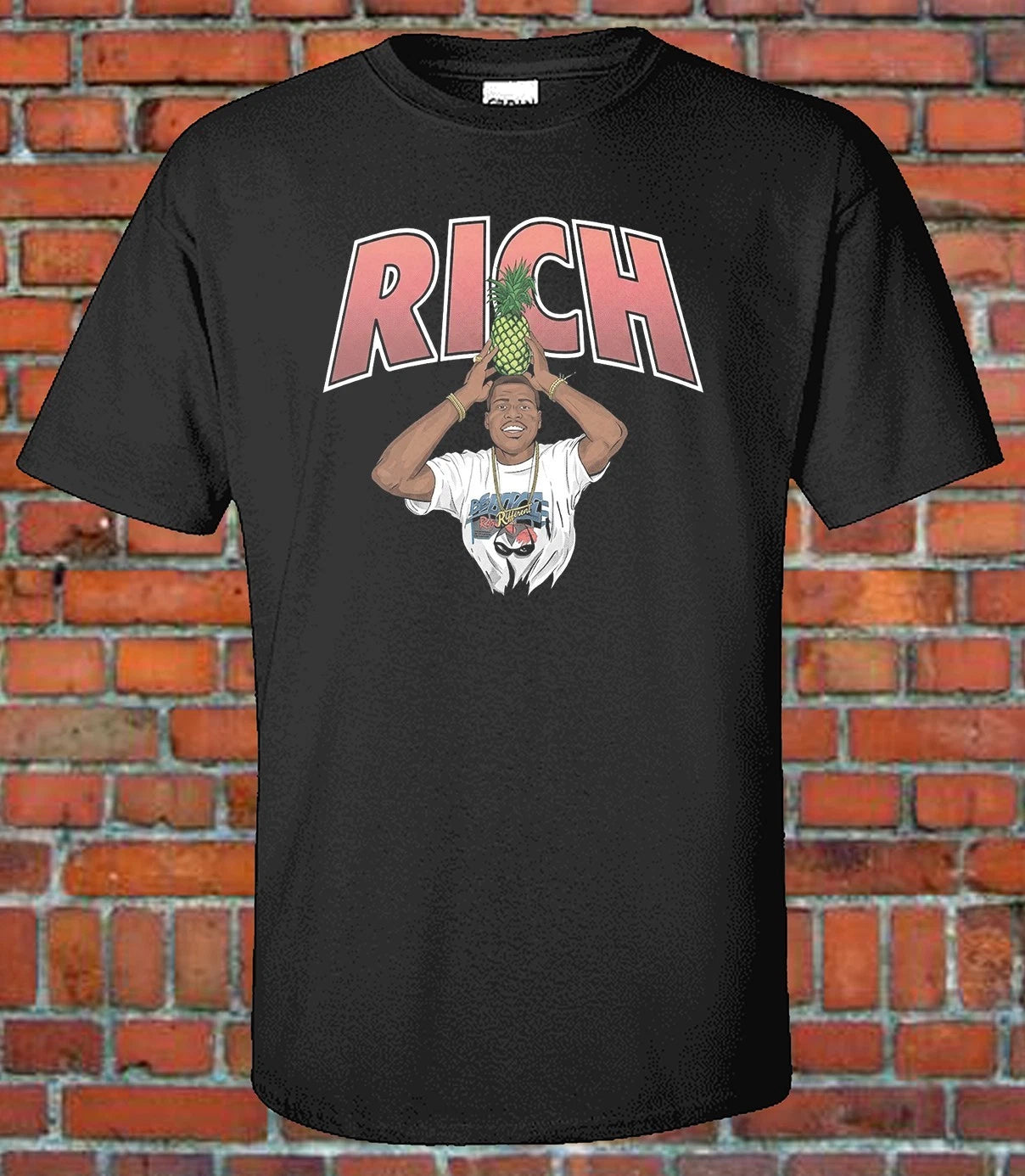 Hip Hop Rich Porter Graphic Tee - Vintage Style Urban Streetwear T-Shirt - BLK