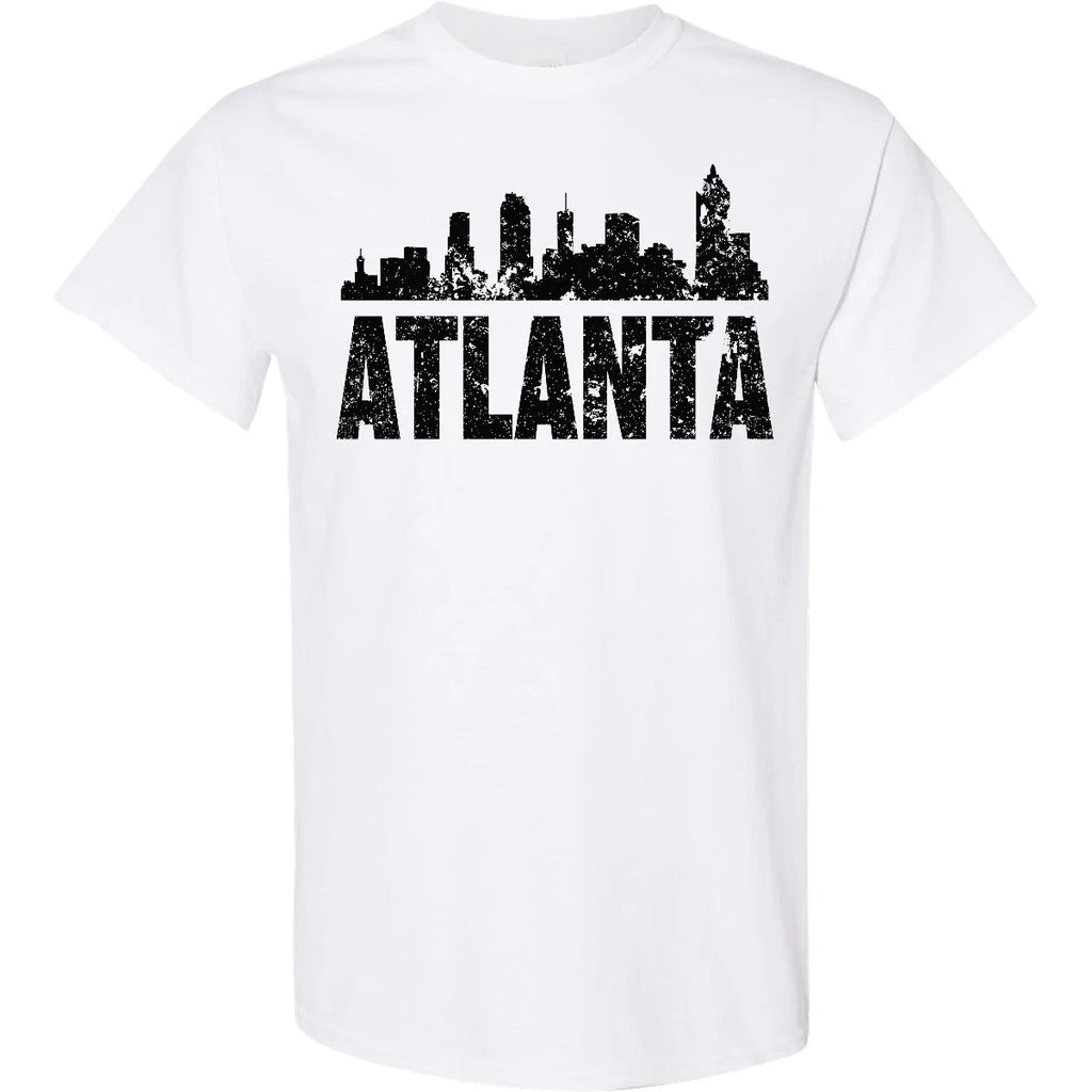 Inktastic Atlanta Skyline Grunge T-Shirt Skylines Silhouette Georgia Born Mens