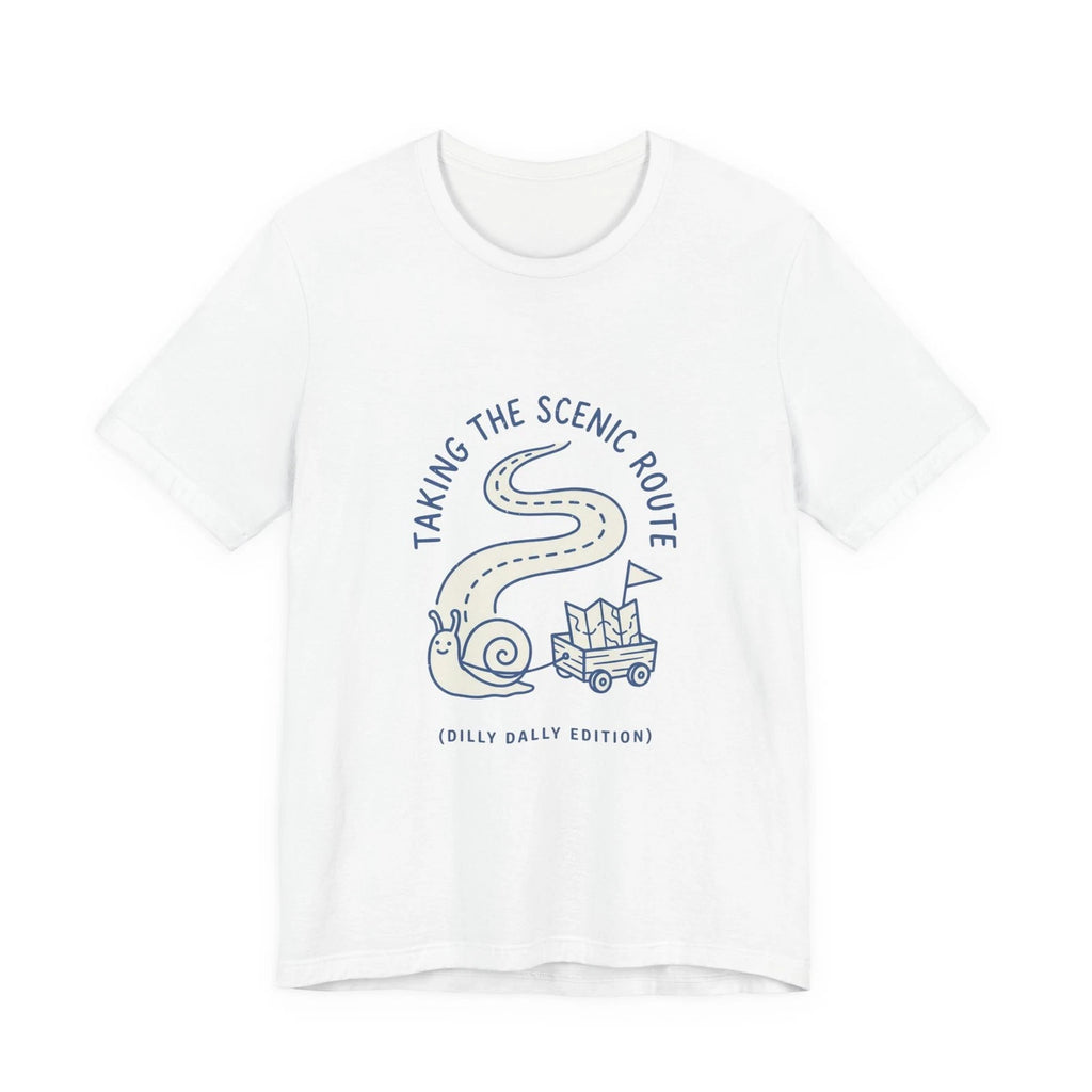 Taking The Scenic Route T-Shirt | Dilly Dally meme, vintage cartoon snail
