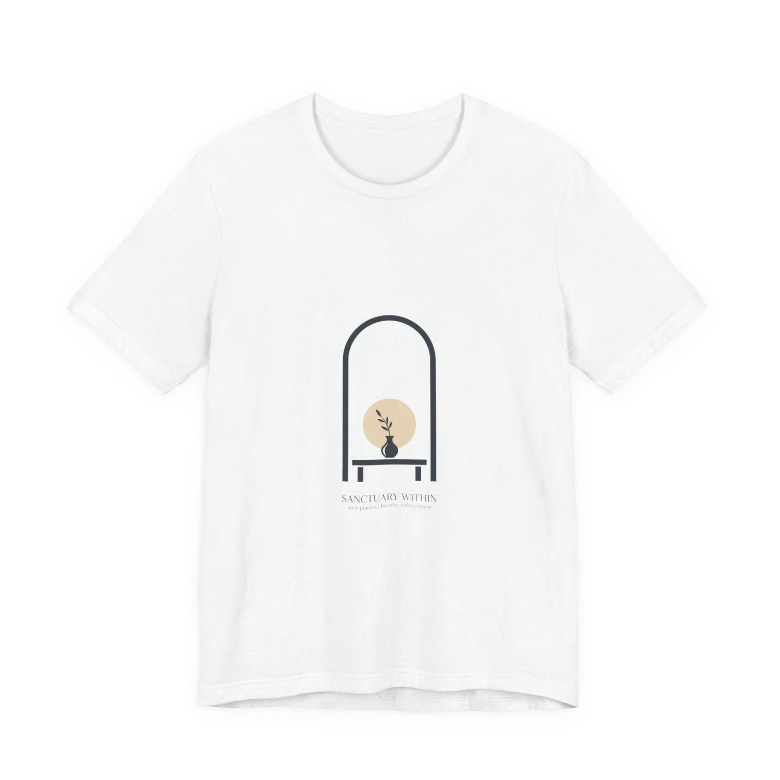 Monastic Arch Minimal Tee | quiet luxury, serene typography