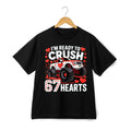 Monster Truck Valentine Shirt Crush 67 Hearts Funny Graphic T-Shirt Unisex Tee