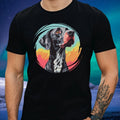 Mens German Pointing Dog Pop Art Motif Cotton T-Shirt Size XS to 5XL