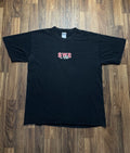 Vintage Biker Shirt Y2K Black Large Used SWC Straddle Throttle Ride Me Graphic