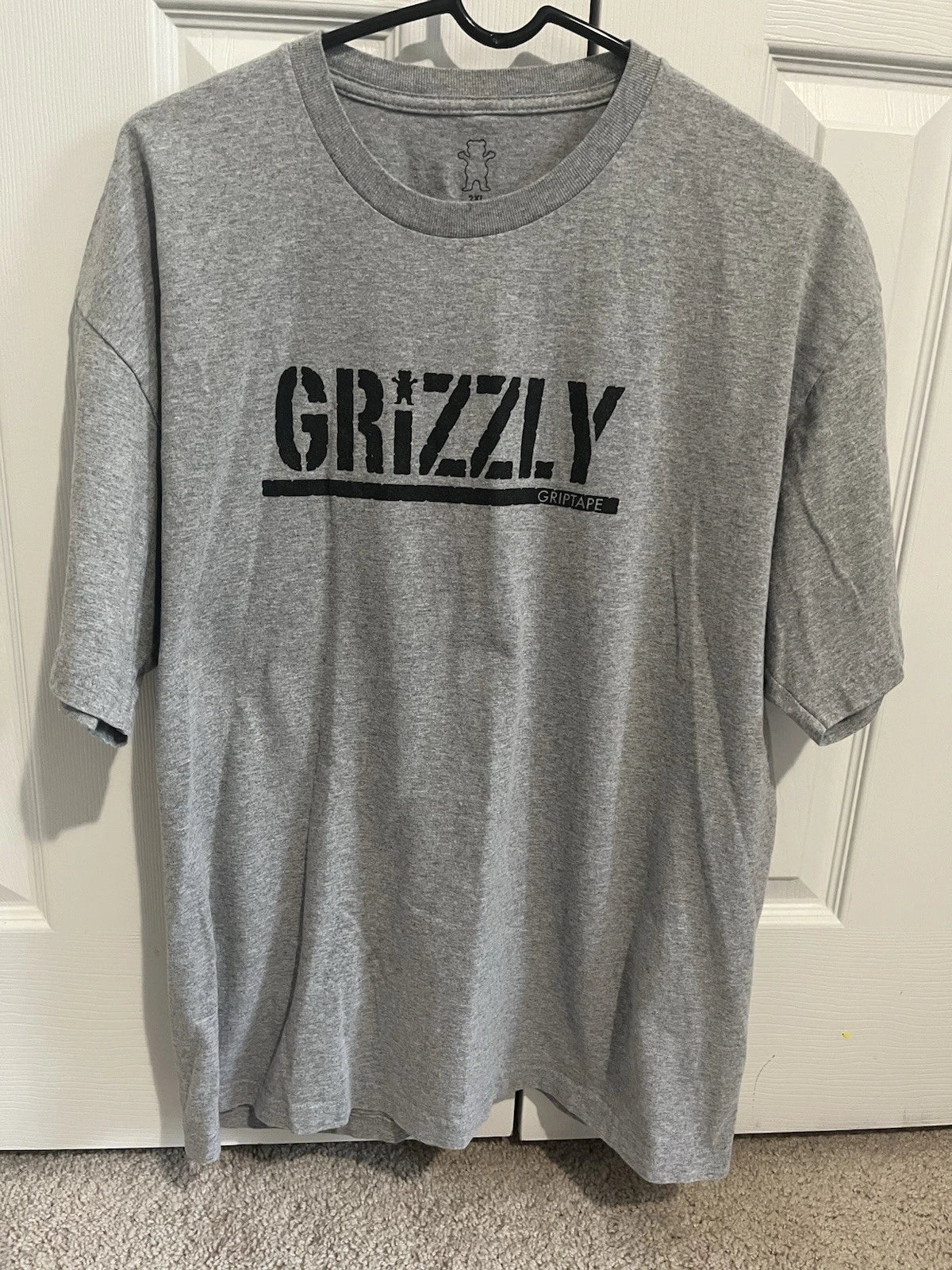 Grizzly Griptape T Shirt Gray Skateboarding Streetwear Bear Logo Mens 2XL XXL