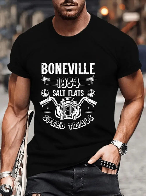 1954 Bonneville Salt Flats Speed Trials T-Shirt Vintage Biker Motorcycle Tee Top