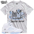 Shirt To Match 5 White Unisex Tee Sneaker Shirt USA Shirt For Sneaker Tee